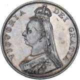 1887 Double Florin (Arabic 1) - Victoria British Silver Coin - Very Nice