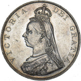 1887 Double Florin (Roman 1) - Victoria British Silver Coin - Superb