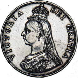 1887 Double Florin (Edge Holed) - Victoria British Silver Coin
