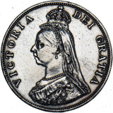 1887 Double Florin (Edge Holed) - Victoria British Silver Coin