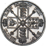 1887 Double Florin (Edge Holed) - Victoria British Silver Coin
