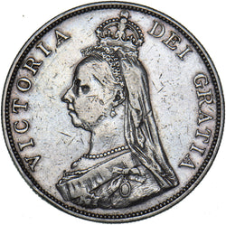 1889 Double Florin - Victoria British Silver Coin - Nice