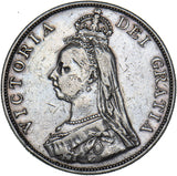 1889 Double Florin - Victoria British Silver Coin - Nice