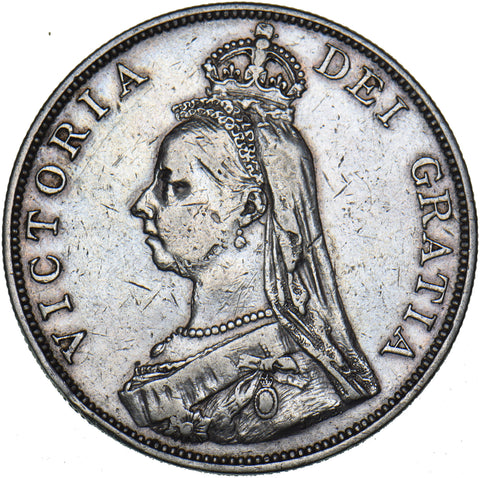 1889 Double Florin - Victoria British Silver Coin - Nice