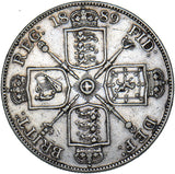 1889 Double Florin - Victoria British Silver Coin - Nice