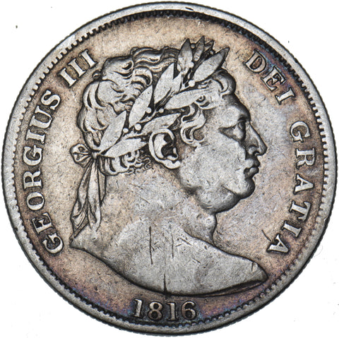 1816 Halfcrown - George III British Silver Coin - Nice