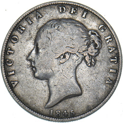 1845 Halfcrown - Victoria British Silver Coin