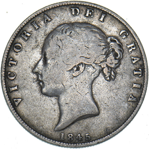 1845 Halfcrown - Victoria British Silver Coin