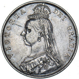 1887 Halfcrown - Victoria British Silver Coin - Nice