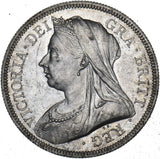 1893 Halfcrown - Victoria British Silver Coin - Very Nice