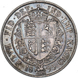 1895 Halfcrown - Victoria British Silver Coin - Nice