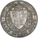 1897 Halfcrown - Victoria British Silver Coin - Very Nice