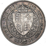 1901 Halfcrown - Victoria British Silver Coin - Nice