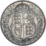 1915 Halfcrown - George V British Silver Coin - Very Nice