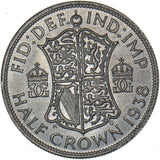 1938 Halfcrown - George VI British Silver Coin - Superb