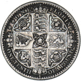 1849 Godless Florin (WW Obliterated) - Victoria British Silver Coin