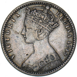 1849 Godless Florin (WW Obscured) - Victoria British Silver Coin - Nice