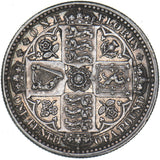 1849 Godless Florin - Victoria British Silver Coin - Very Nice