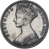 1849 Godless Florin - Victoria British Silver Coin - Nice