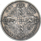 1864 Gothic Florin - Victoria British Silver Coin - Nice