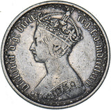 1874 Gothic Florin - Victoria British Silver Coin - Nice