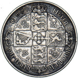 1874 Gothic Florin - Victoria British Silver Coin - Nice
