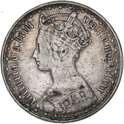 1880 Gothic Florin - Victoria British Silver Coin