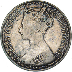1881 Gothic Florin (xxri Flaw) - Victoria British Silver Coin