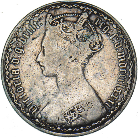 1881 Gothic Florin (xxri Flaw) - Victoria British Silver Coin
