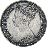 1883 Gothic Florin - Victoria British Silver Coin - Nice