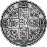 1883 Gothic Florin - Victoria British Silver Coin - Nice