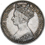 1884 Gothic Florin - Victoria British Silver Coin - Nice