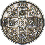 1884 Gothic Florin - Victoria British Silver Coin - Nice