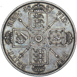 1887 Florin - Victoria British Silver Coin - Nice