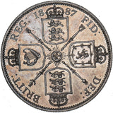 1887 Florin - Victoria British Silver Coin - Superb