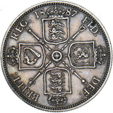1887 Florin - Victoria British Silver Coin - Very Nice