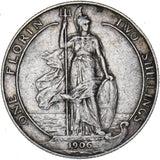 1906 Florin - Edward VII British Silver Coin - Nice