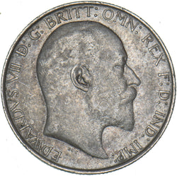 1910 Florin - Edward VII British Silver Coin - Nice