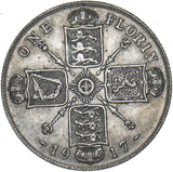 1917 Florin - George V British Silver Coin - Nice