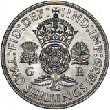 1939 Florin - George VI British Silver Coin - Superb