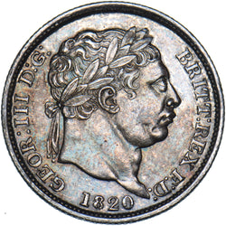 1820 Shilling - George III British Silver Coin - Very Nice