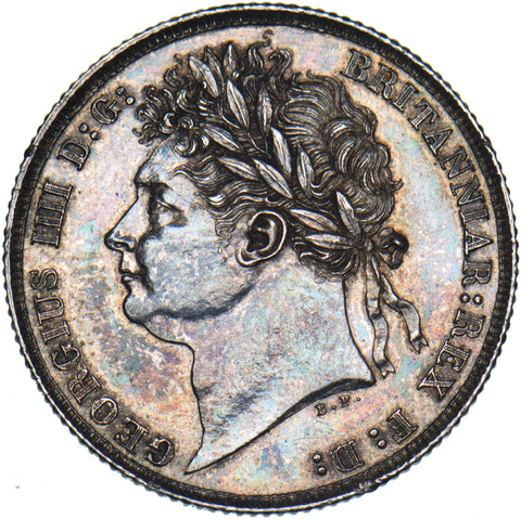 1821 Shilling - George IV British Silver Coin - Very Nice