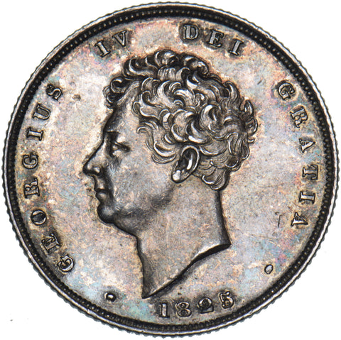 1825 Shilling - George IV British Silver Coin - Very Nice