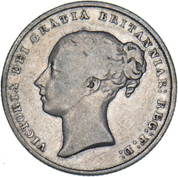1845 Shilling - Victoria British Silver Coin