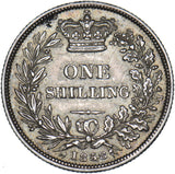 1858 Shilling - Victoria British Silver Coin - Very Nice