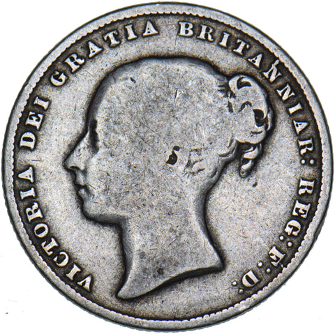 1866 Shilling - Victoria British Silver Coin
