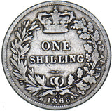 1866 Shilling - Victoria British Silver Coin