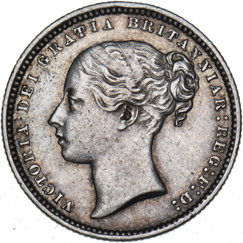 1869 Shilling - Victoria British Silver Coin - Very Nice