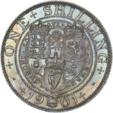1901 Shilling - Victoria British Silver Coin - Superb