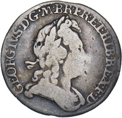 1723 SSC Sixpence - George I British Silver Coin